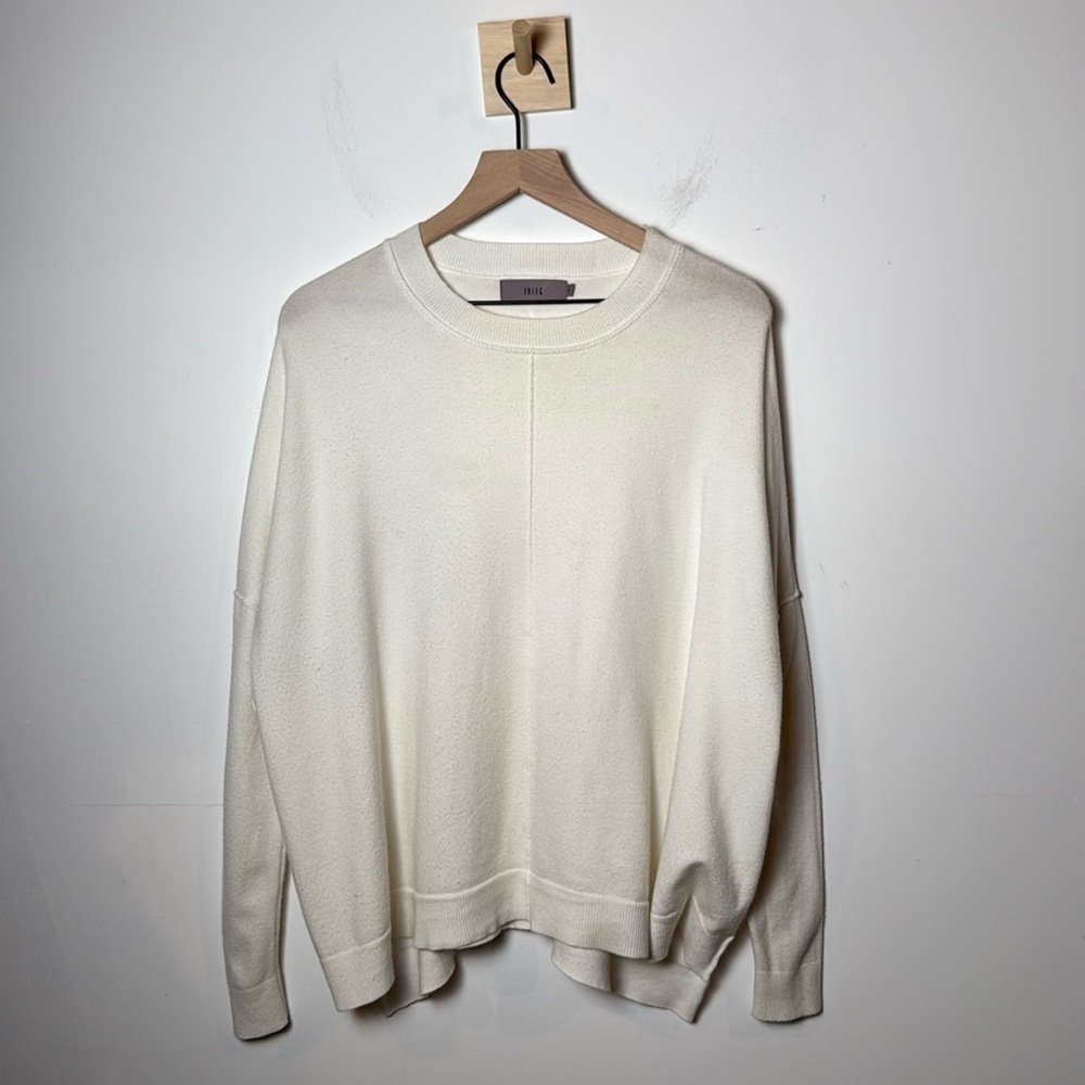 Jolie Women’s White Relaxed Fit Casual Sweater size M